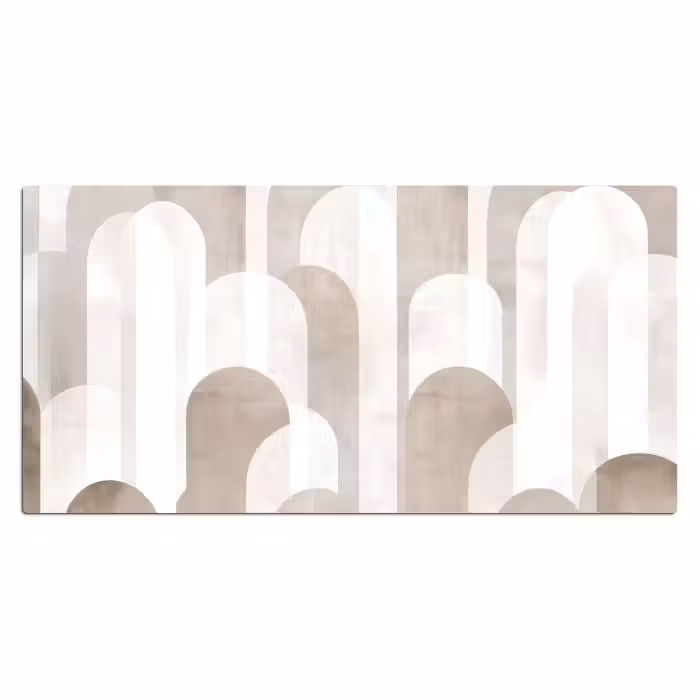Schreibtischunterlage - Abstrakte Bögen - Modern - Beige