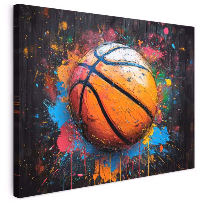 Leinwandbild - Graffiti - Basketball - Farbe - Sport