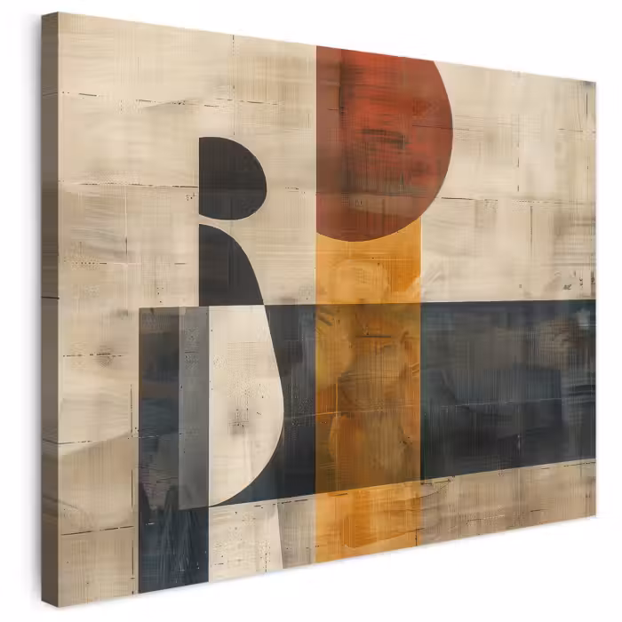 Leinwandbild - Modern - Kunst - Beige - Industriell