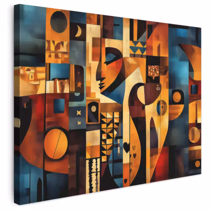 Leinwandbild - Figuren - Abstrakt - Symbole