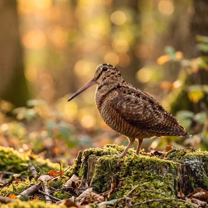 Tapete - Waldschnepfe - Wald - Laub - Herbst - Getarnt