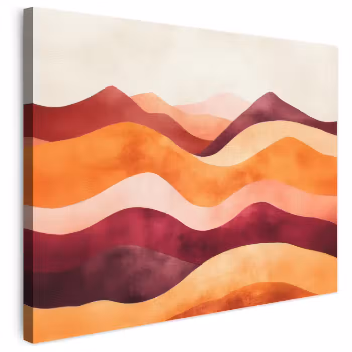 Leinwandbild - Abstrakt - Landschaft - Wellen