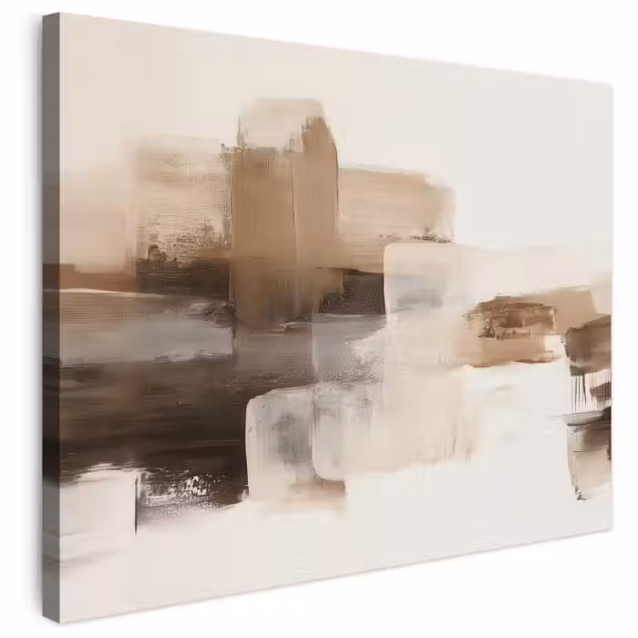 Leinwandbild - Pinselstriche - Abstrakte Landschaft - Ruhe