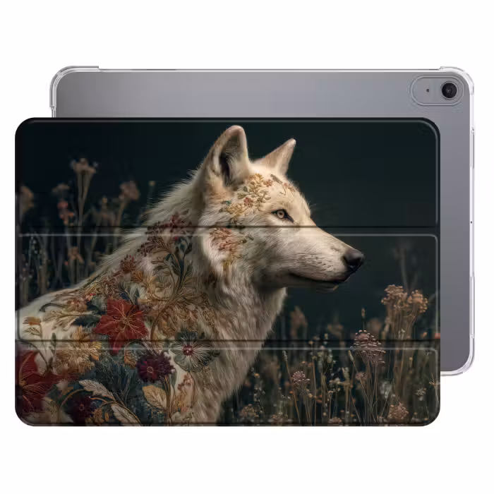 iPad-Hülle - Wolf - Blumen - Natur