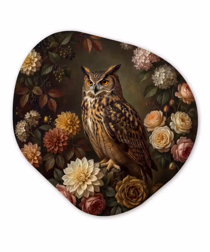 Glasbild Organische Form - Vogel – Tiere – Kunst