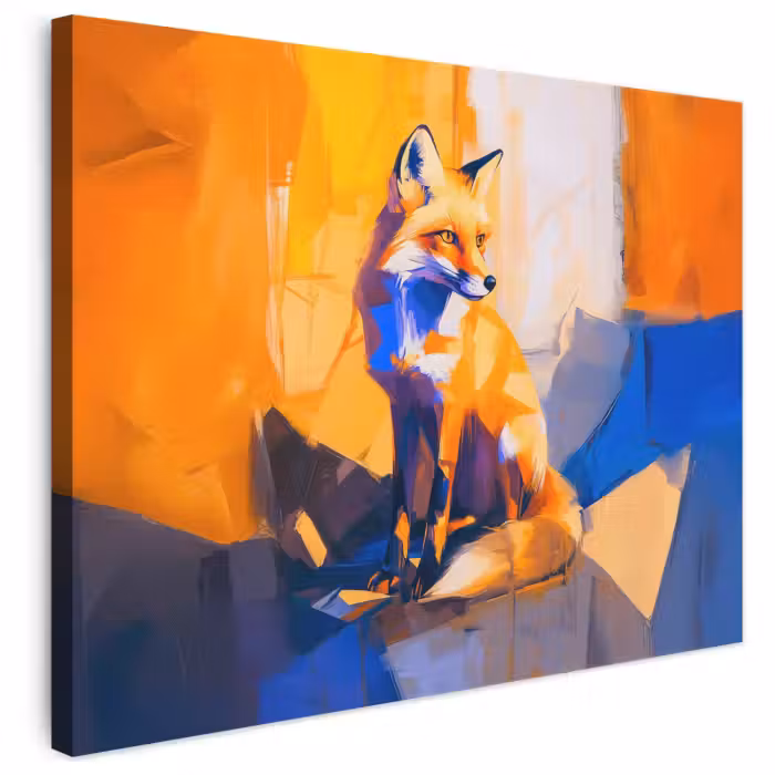 Leinwandbild - Fuchs - Orange - Formen - Abstrakt