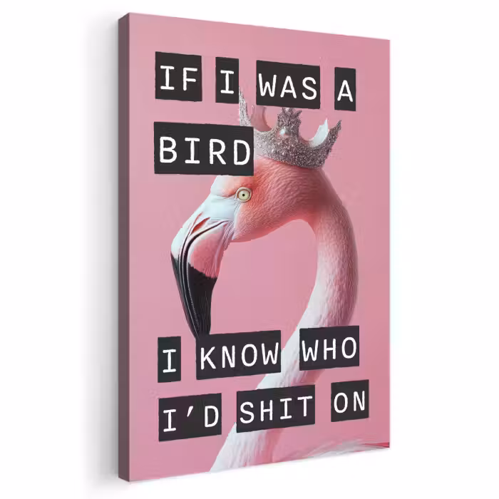 Leinwandbild - Flamingo - Rosa - Vogel - Dekoration
