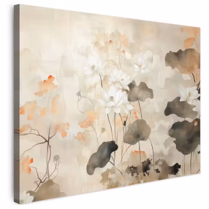 Leinwandbild - Blumen - Japandi - Wabi sabi