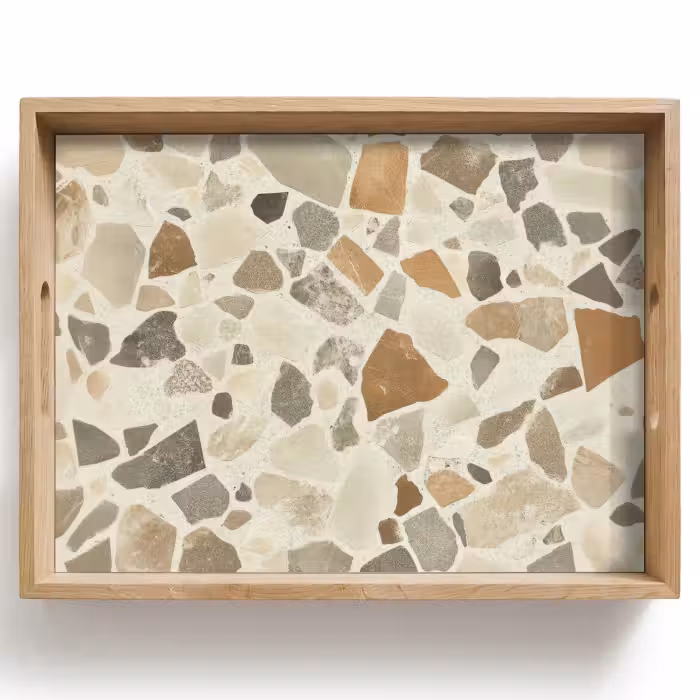 Tablett - Steine - Terrazzo - Dekoration - Kacheln
