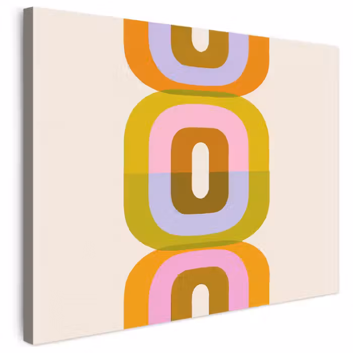 Leinwandbild - Stapeln - Formen - Orange