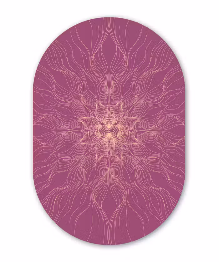 Alu-Dibond-Bild Oval - Linien – Muster – Abstrakt
