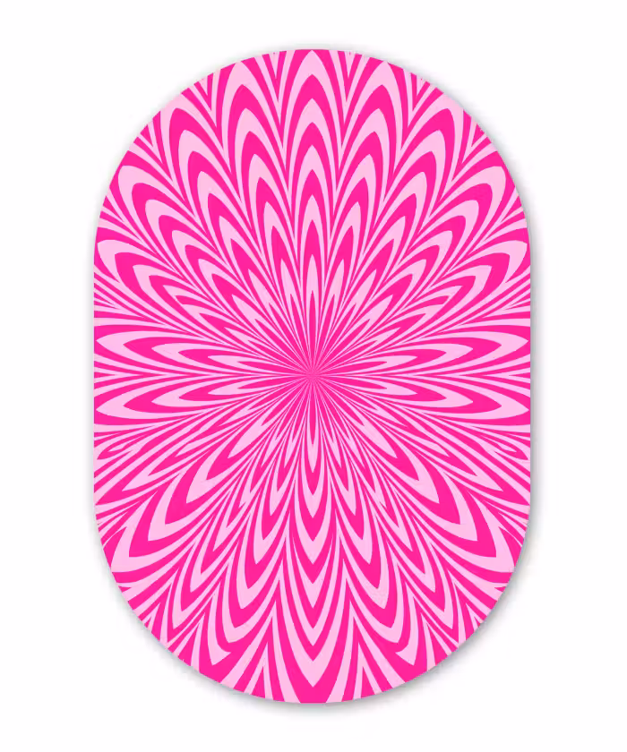 Alu-Dibond-Bild Oval - Muster – Optisch – Rosa