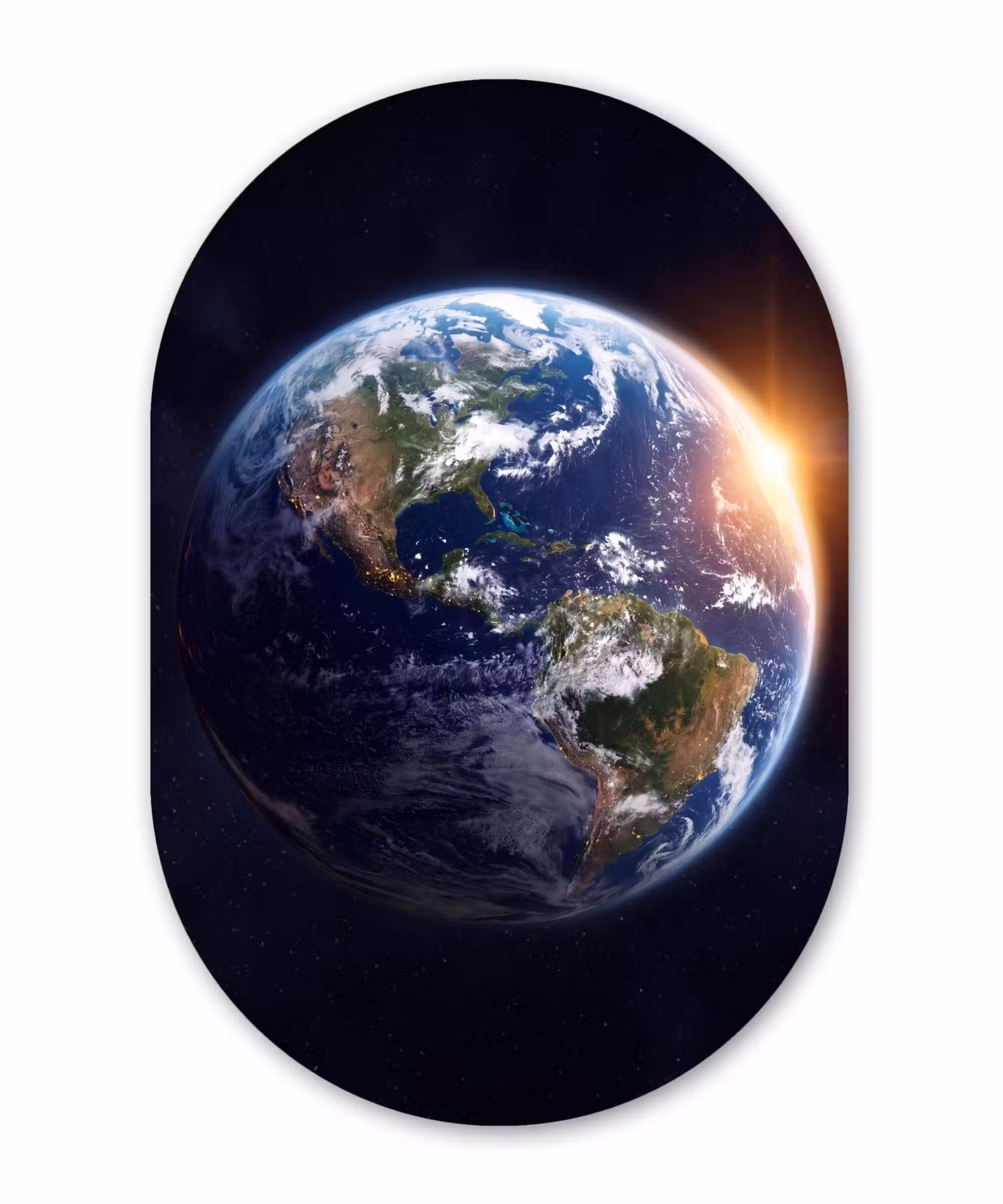 Alu-Dibond-Bild Oval - Planet – Weltraum – Kosmos