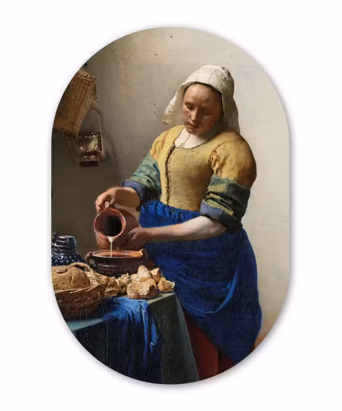 Forexbild Oval - Das Milchmädchen - Gemälde von Johannes Vermeer