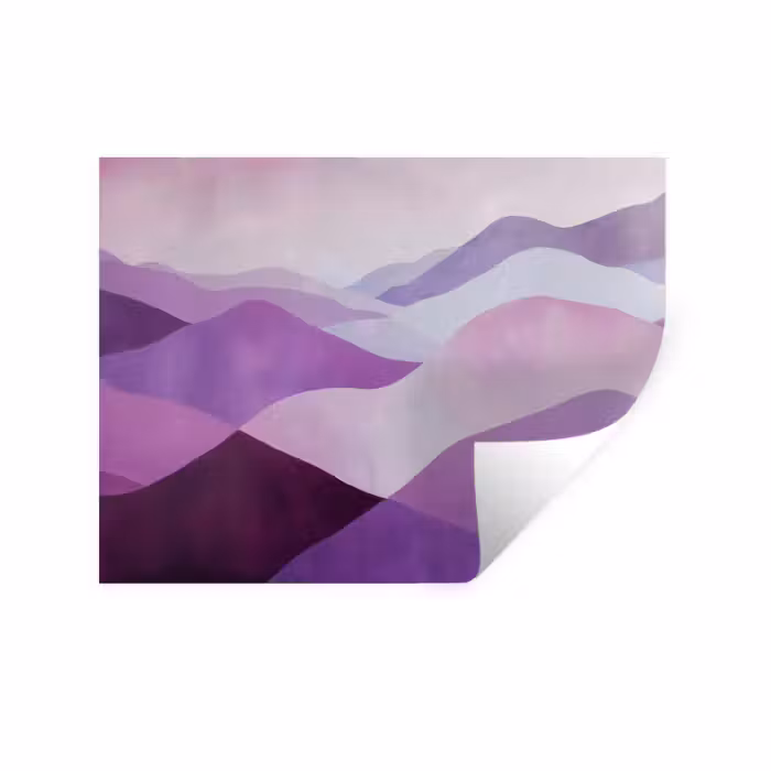 Wandtattoo – Abstrakt - Hügel - Landschaft - Lila