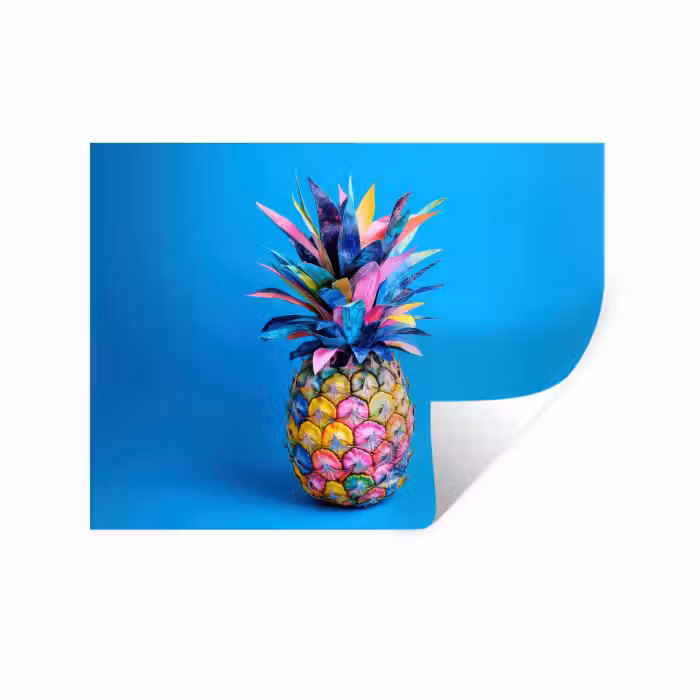 Wandtattoo – Ananas - Blau - Tropisch - Fröhlich