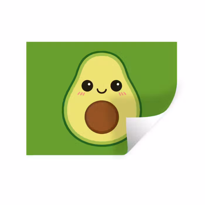 Wandtattoo – Avocado - Grün - Verspielt