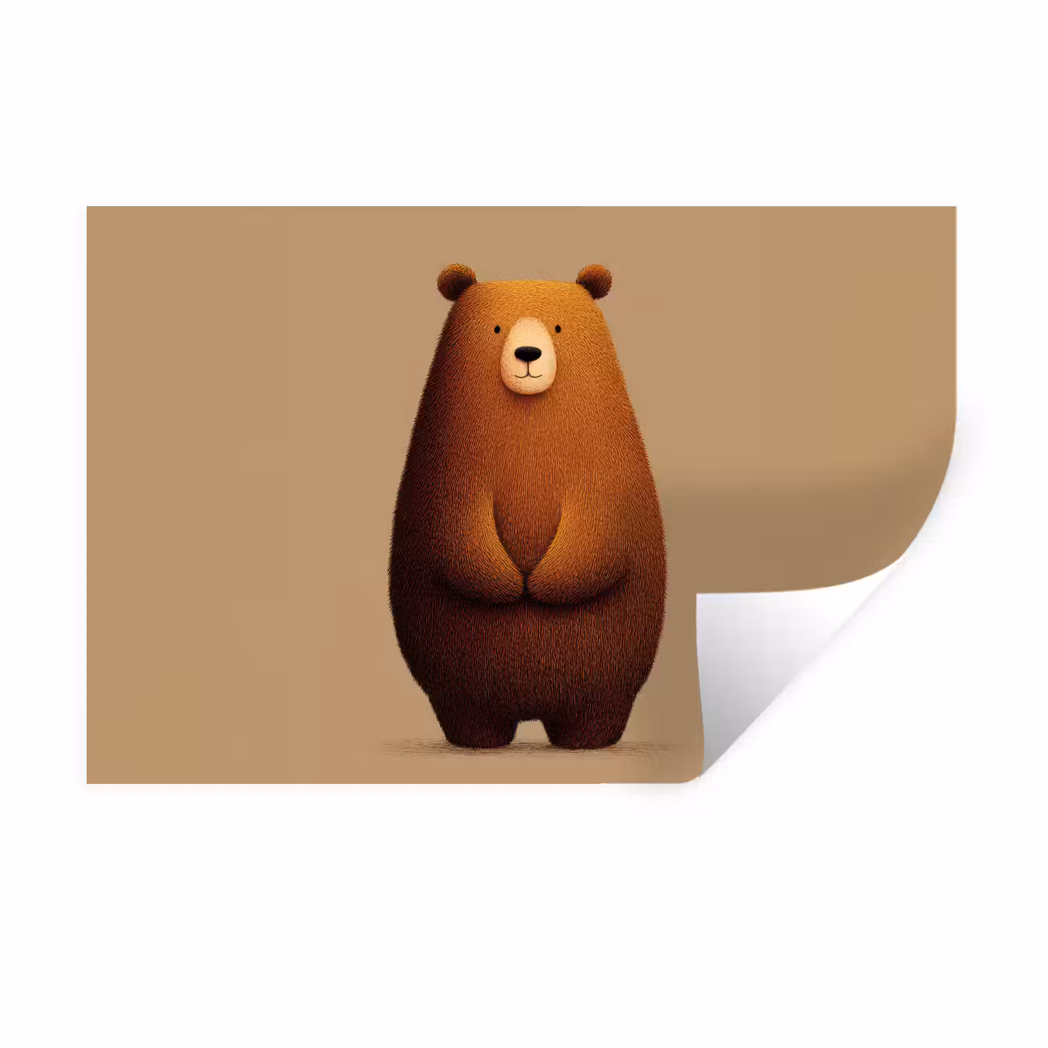 Wandtattoo – Bär - Minimalistisch - Braun