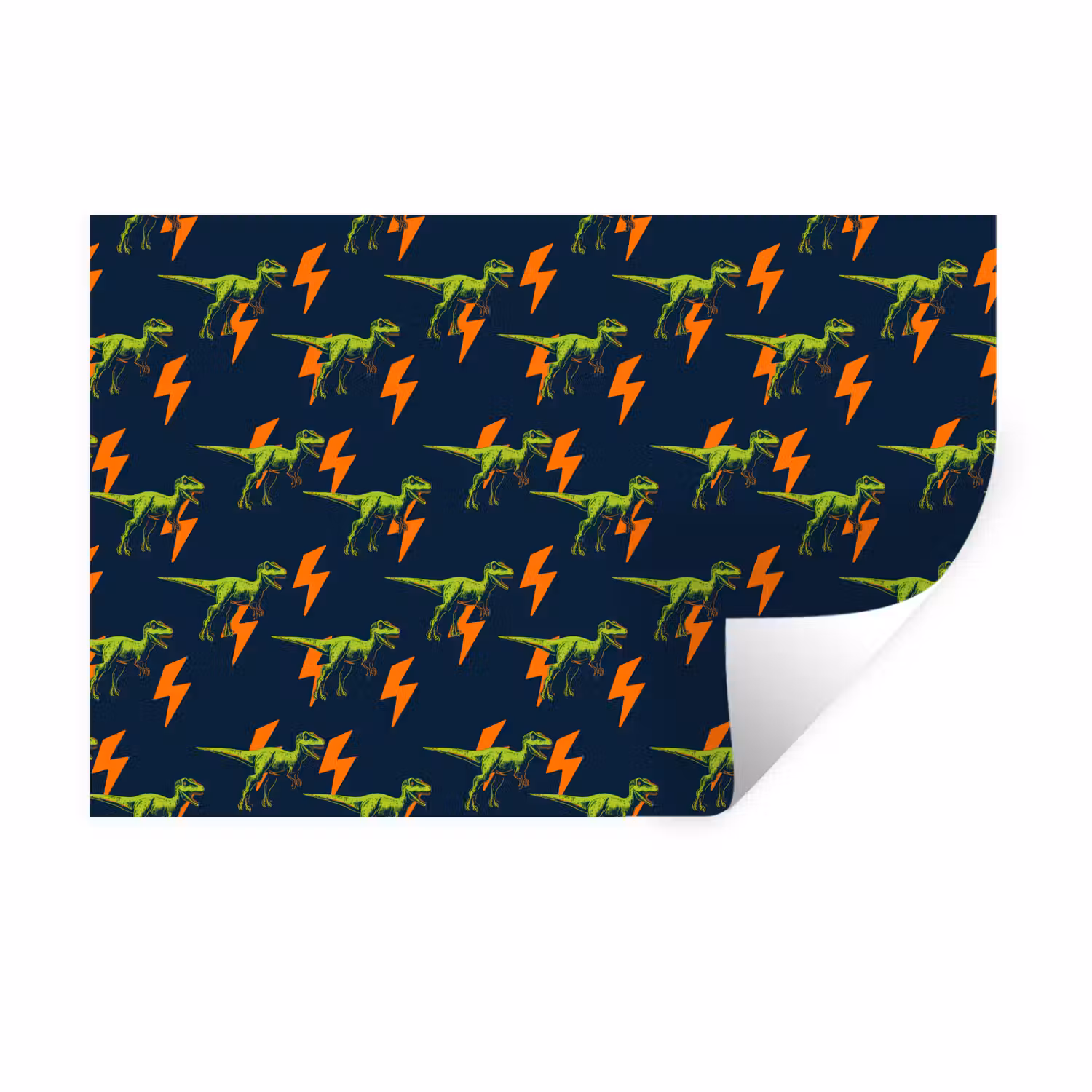 Wandtattoo – Blitze - Orange - Dinosaurier