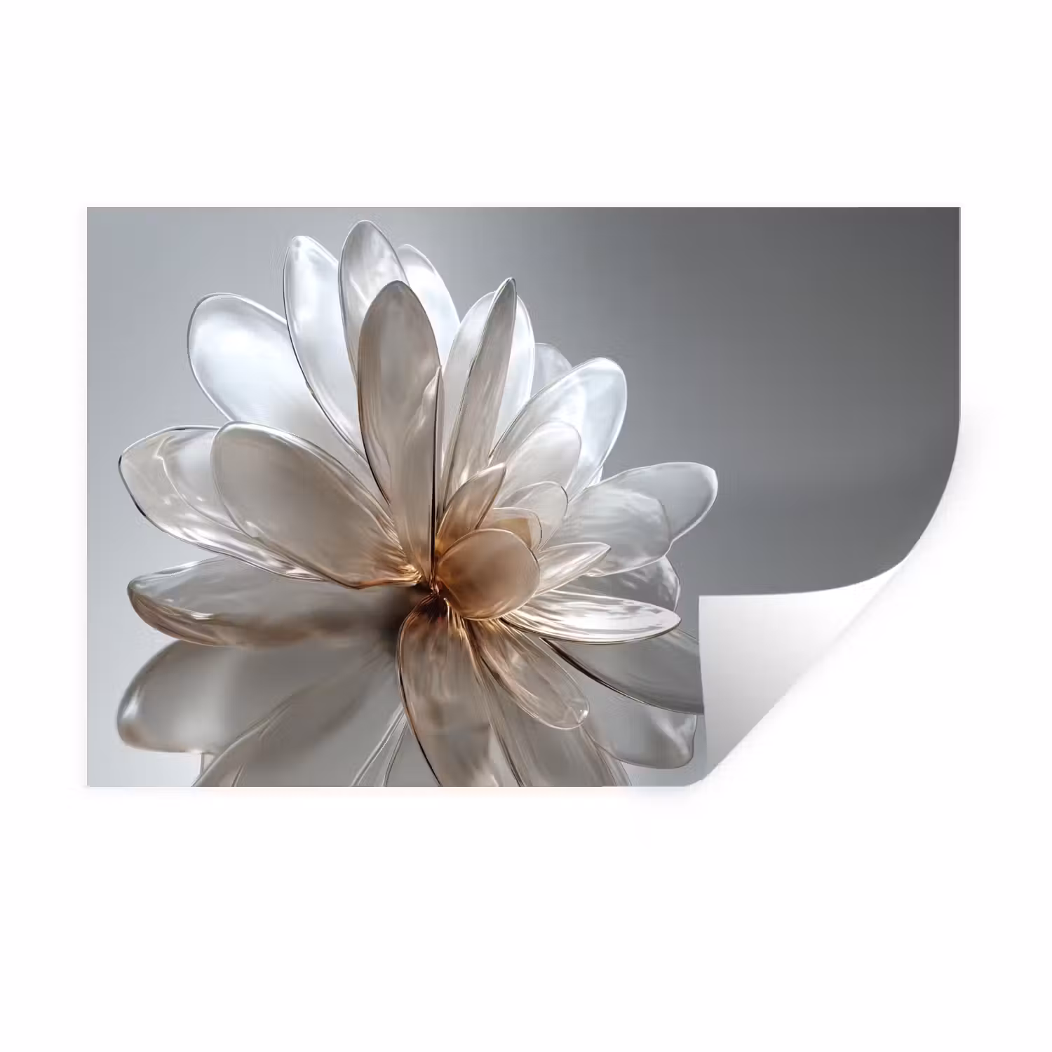 Wandtattoo – Blume - Weiß - Neutral