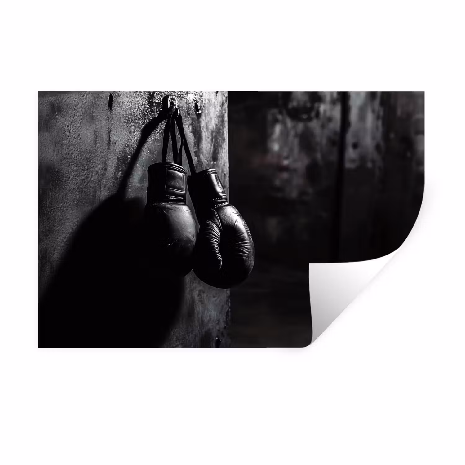 Wandtattoo – Boxhandschuhe - Wand - Dunkel - Schwarz