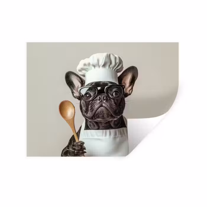 Wandtattoo – Brille - Hund - Koch