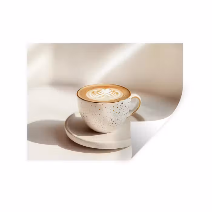 Wandtattoo – Cappuccino - Schaumstoff - Schale - Beige