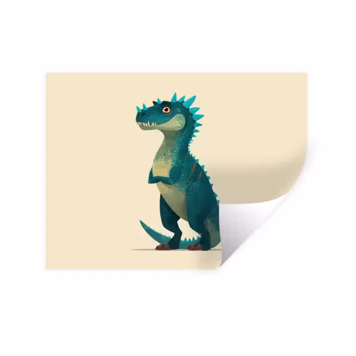 Wandtattoo – Dinosaurier - Türkis - Stacheln