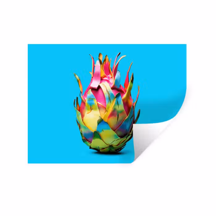 Wandtattoo – Drachenfrucht - Blau - Vivid
