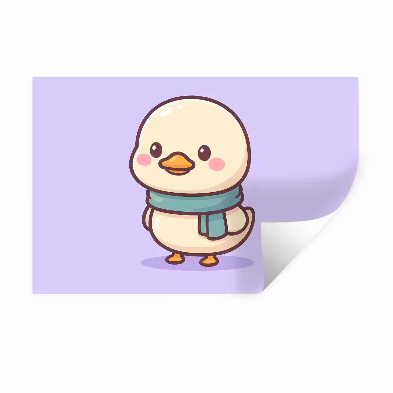 Wandtattoo – Duck - Schal - Lila