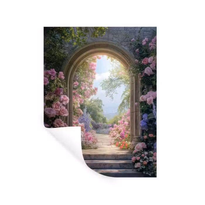 Wandtattoo – Durchsichtig - Rosen - Vintage - Blumen