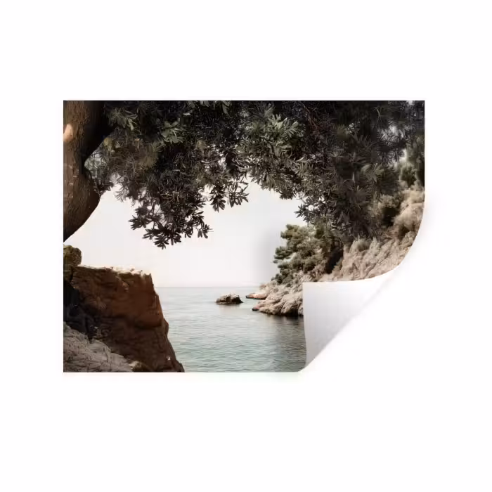 Wandtattoo – Felsen - Meer - Baum - Grün