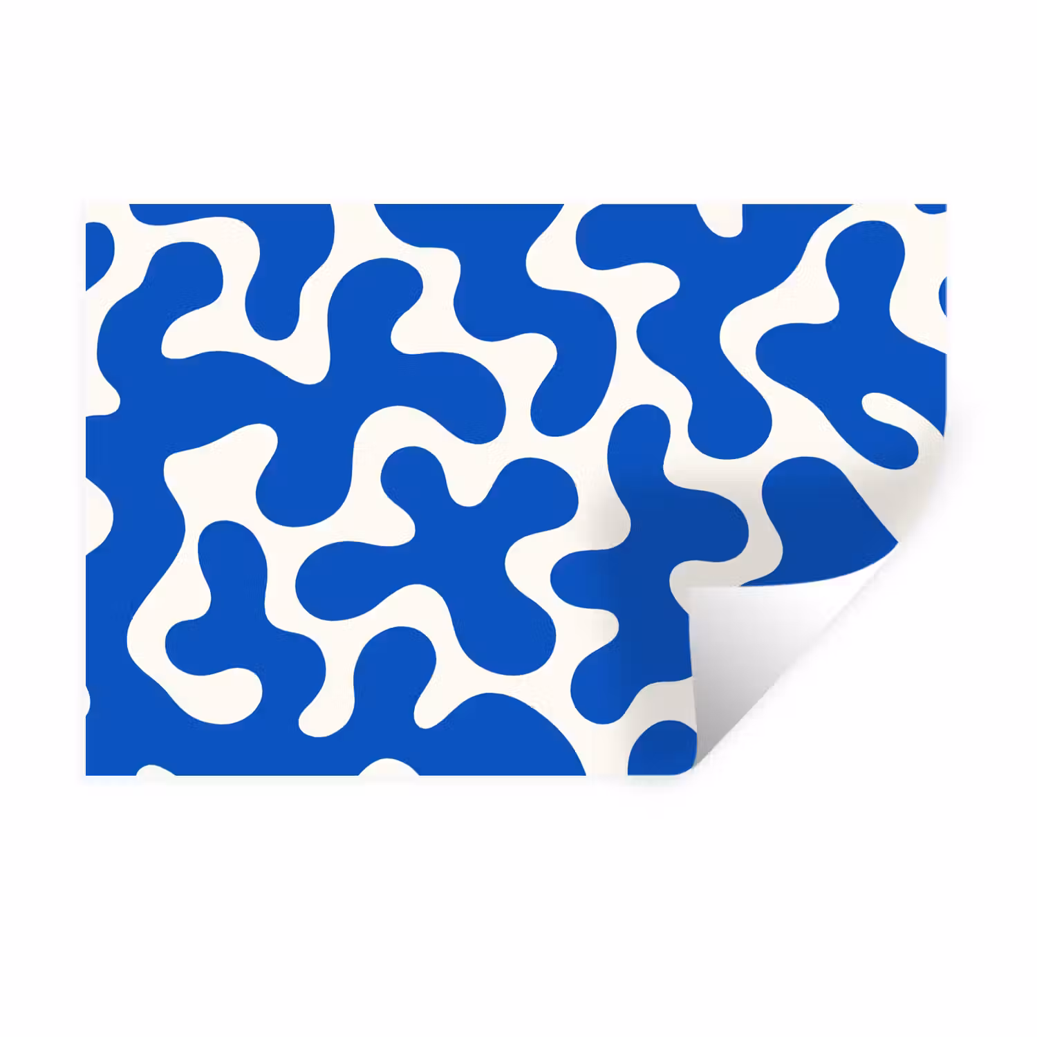 Wandtattoo – Formen - Abstrakt - Blau - Wellen
