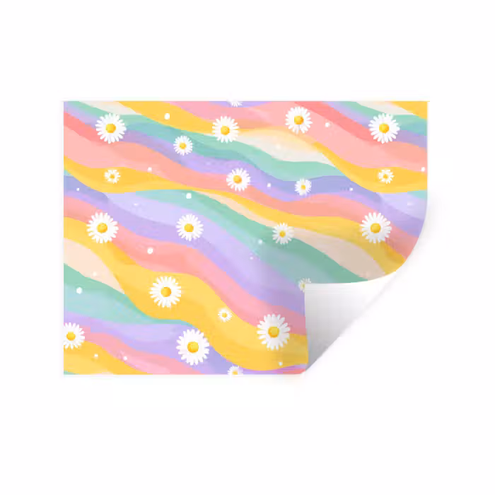Wandtattoo – Gänseblümchen - Bunt - Pastell
