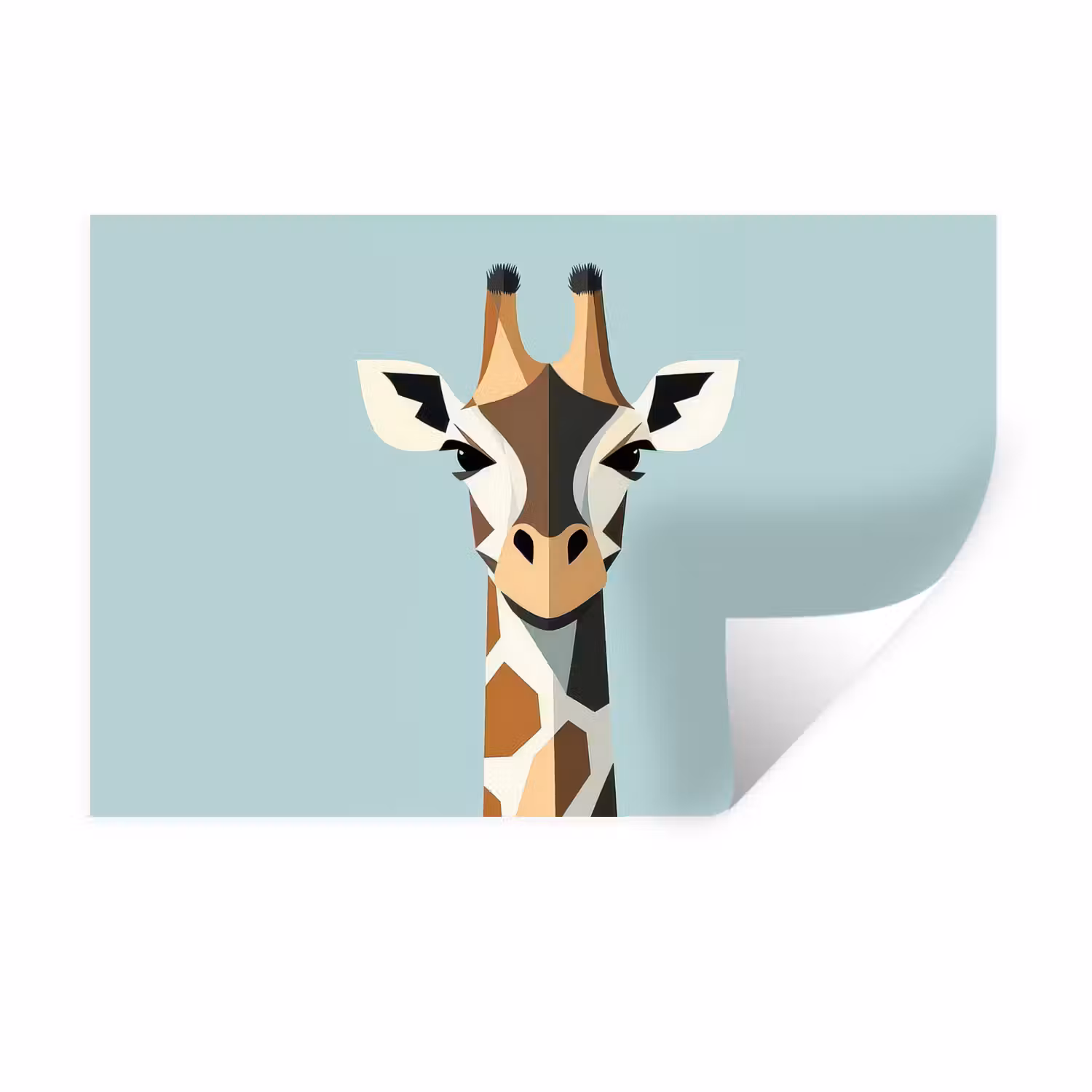 Wandtattoo – Giraffe - Illustration - Braun - Minimalistisch