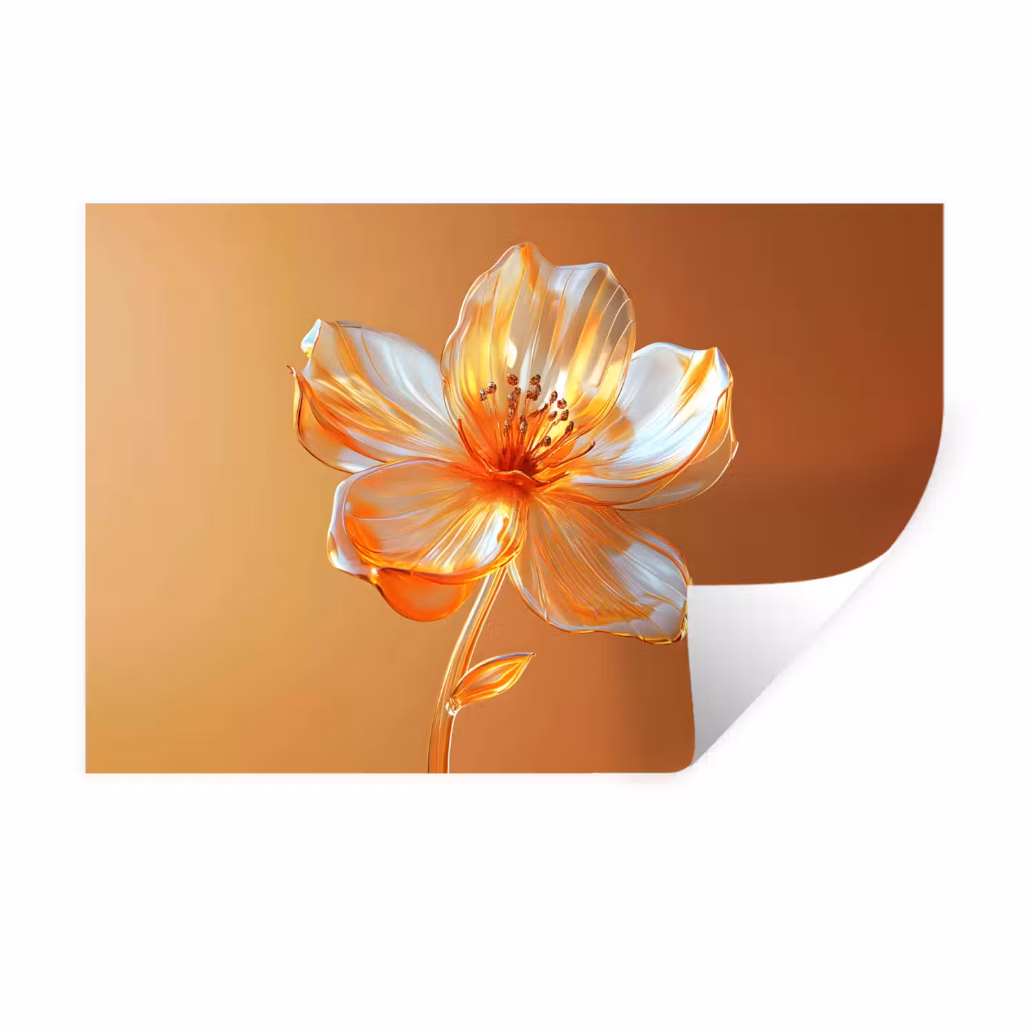Wandtattoo – Gläser - Blume - Orange