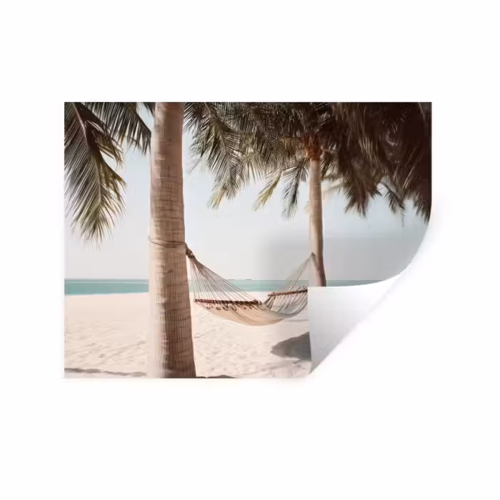 Wandtattoo – Hängematte - Palmen - Strand - Meer