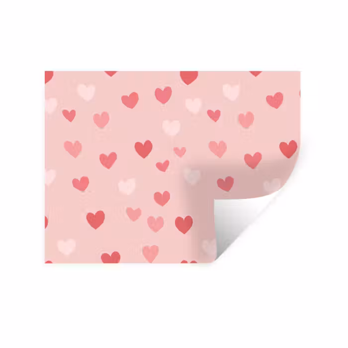 Wandtattoo – Herzen - Muster - Rosa