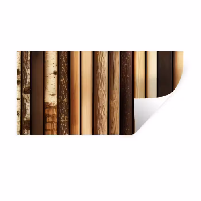 Wandtattoo – Holz - Regale - Natürlich
