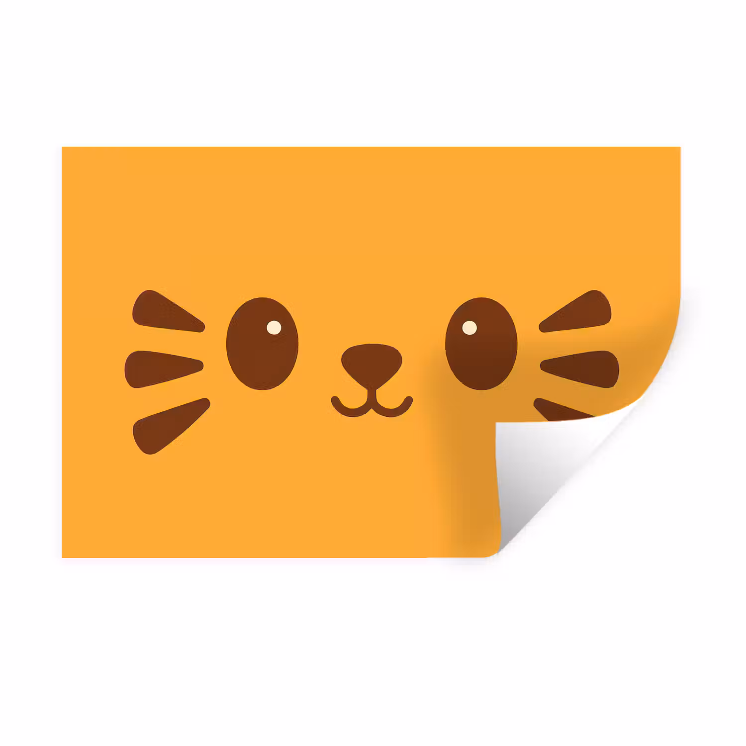 Wandtattoo – Katze - Vereinfacht - Orange - Fröhlich