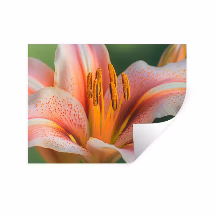 Wandtattoo – Lilie - Nahaufnahme - Hellrosa