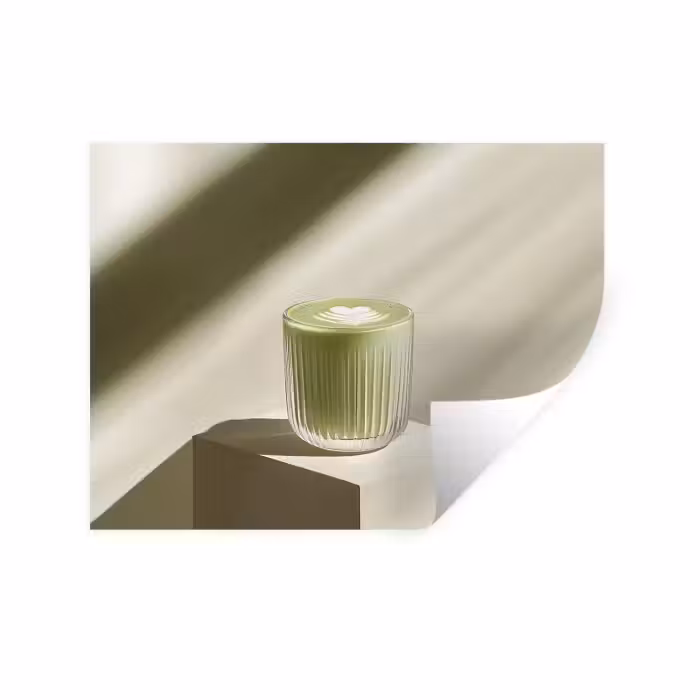 Wandtattoo – Matcha - Glas - Grün - Minimalistisch