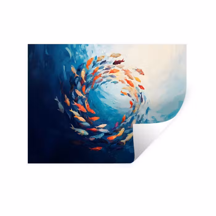 Wandtattoo – Meer - Fische - Bunt - Dynamisch
