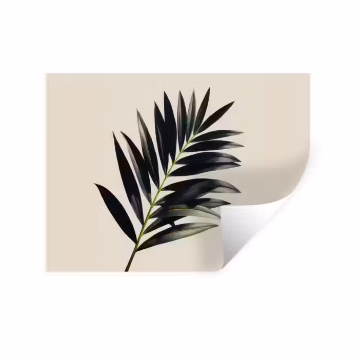 Wandtattoo – Palmenblatt - Dezent - Grün - Beige