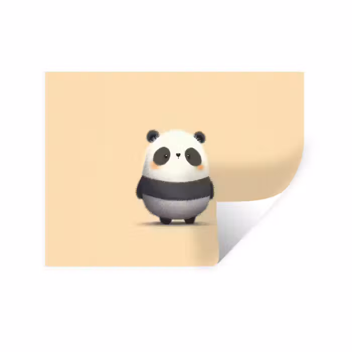 Wandtattoo – Panda - Beige - Minimalistisch