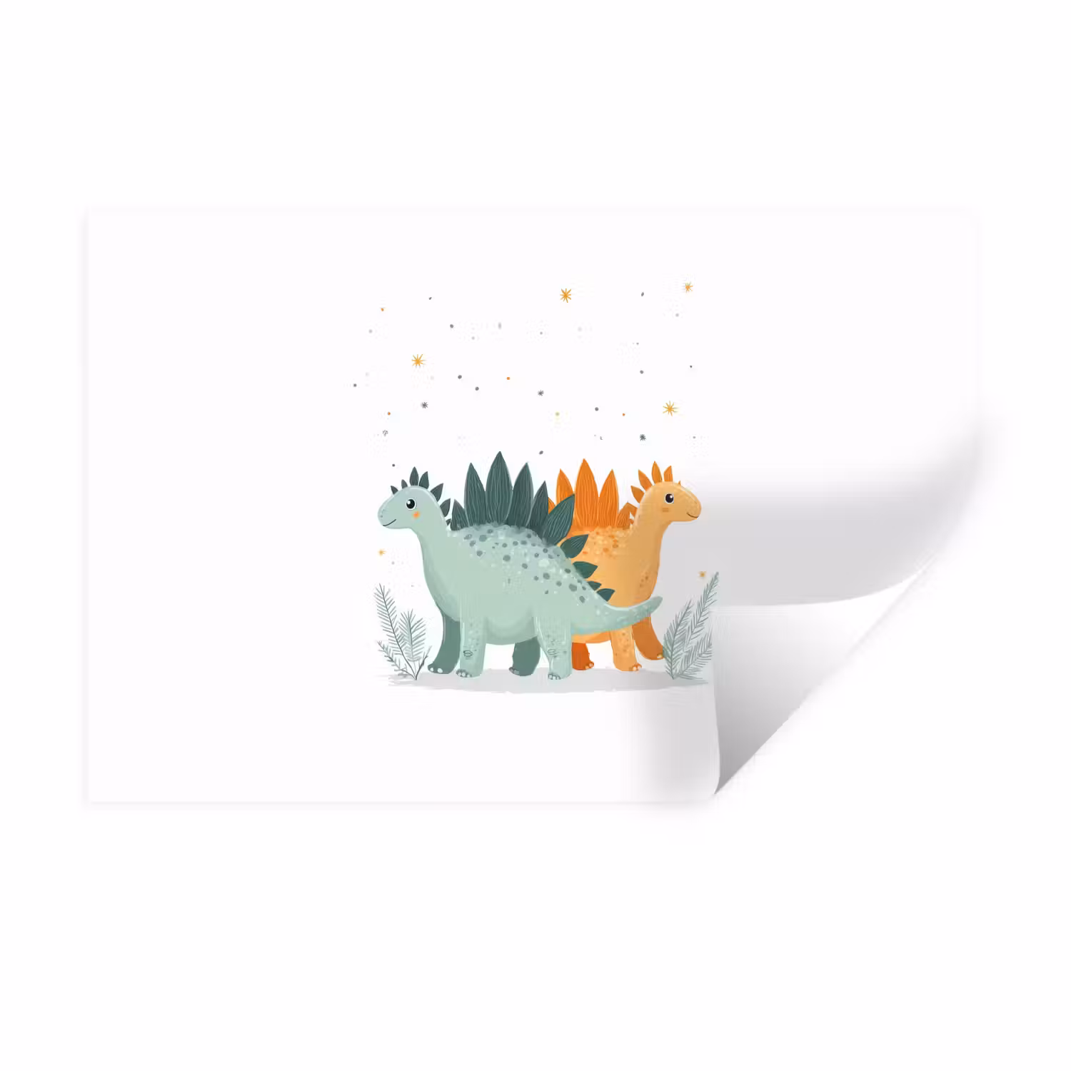 Wandtattoo – Pflanzen - Sterne - Dinosaurier - Orange