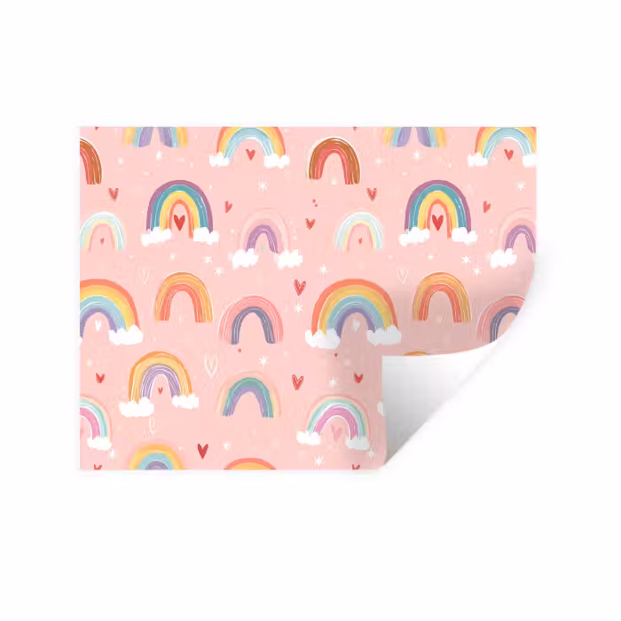 Wandtattoo – Regenbogen - Muster - Pastell