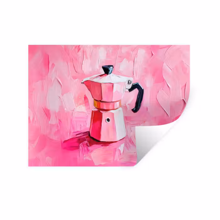 Wandtattoo – Rosa - Farbe - Kaffee