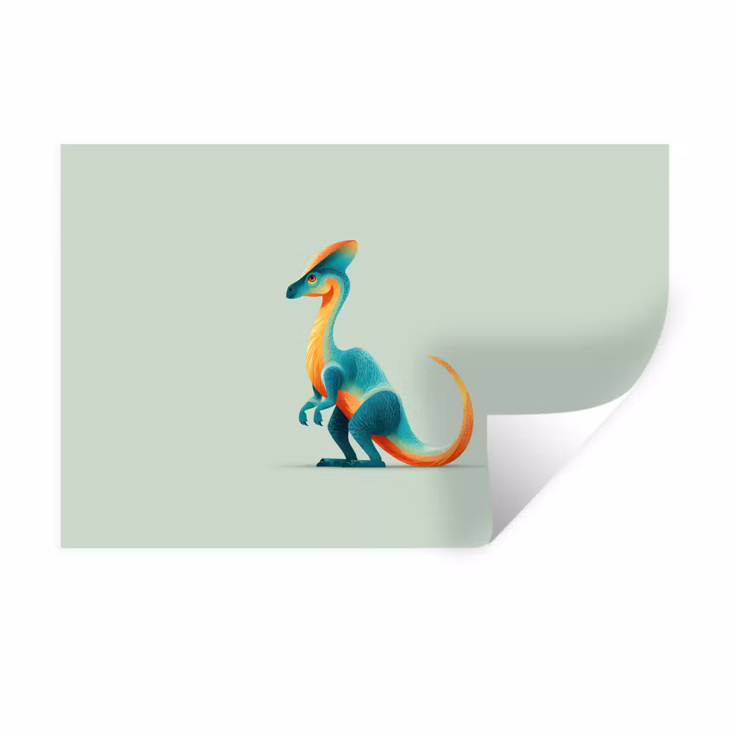 Wandtattoo – Schwanz - Dino - Minimalistisch - Blau