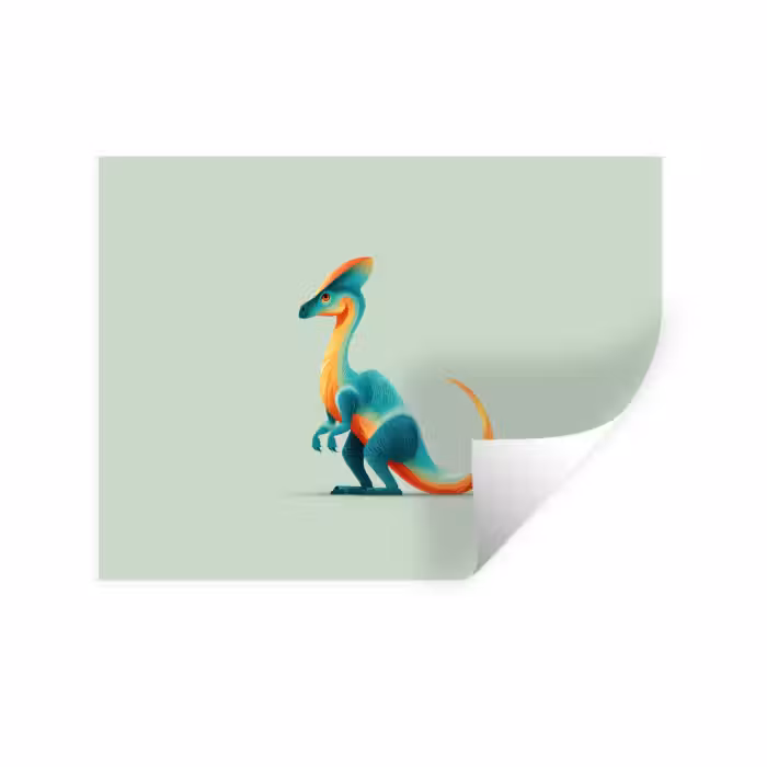 Wandtattoo – Schwanz - Dino - Minimalistisch - Blau